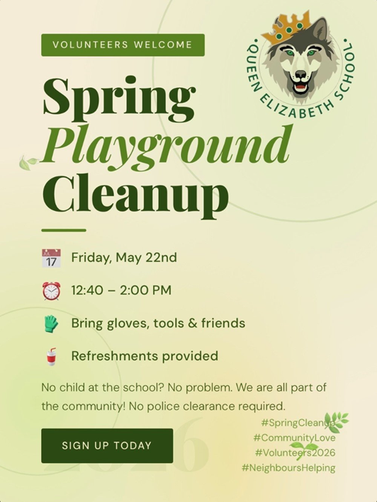 Spring Playground Cleanup